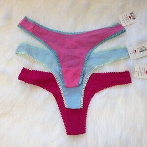 (Bundle of 3) On Gossamer Mesh Thong Panty Bundle XS/S NWT